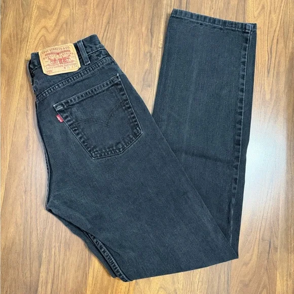 Vintage Levi's 505 Regular Fit Charcoal Straight Jeans Size W31 L34 - Picture 12 of 13
